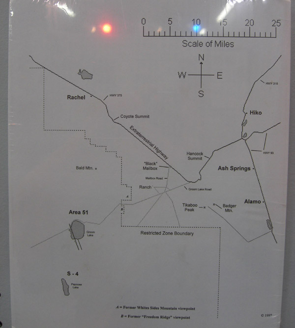 UFO Museum: Area 51 map.