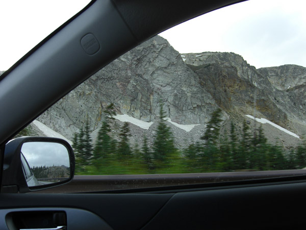 And lastly, in WY it was 41 degrees in the mountains with visible snow, feels nice in the middle of the summer.
