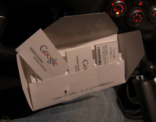 Google business cards.